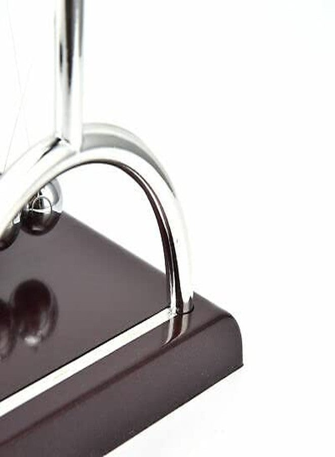 AUGEN كرة التوازن الفولاذية لمهد نيوتن من شركة AUGEN Toys (كرات التصادم/كرات البندول) لعبة ممتعة في الفيزياء/العلوم، ديكور مكتب منزلي متوسط الحجم (7 بوصات، 7709C3) - Image 3